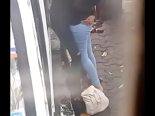 indian hang on caught kissing on street in shut up shop cam